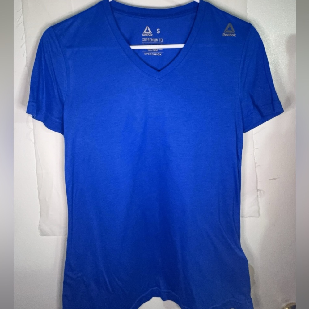 Reebok Women’s  Bright Blue V-Neck Tee